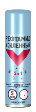 Ср-во репеллентное «Рефтамид® комплек. защита от кровос. насекомых и клещей» (Экстра максимум) 150мл